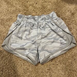 White Camo Athletic Shorts